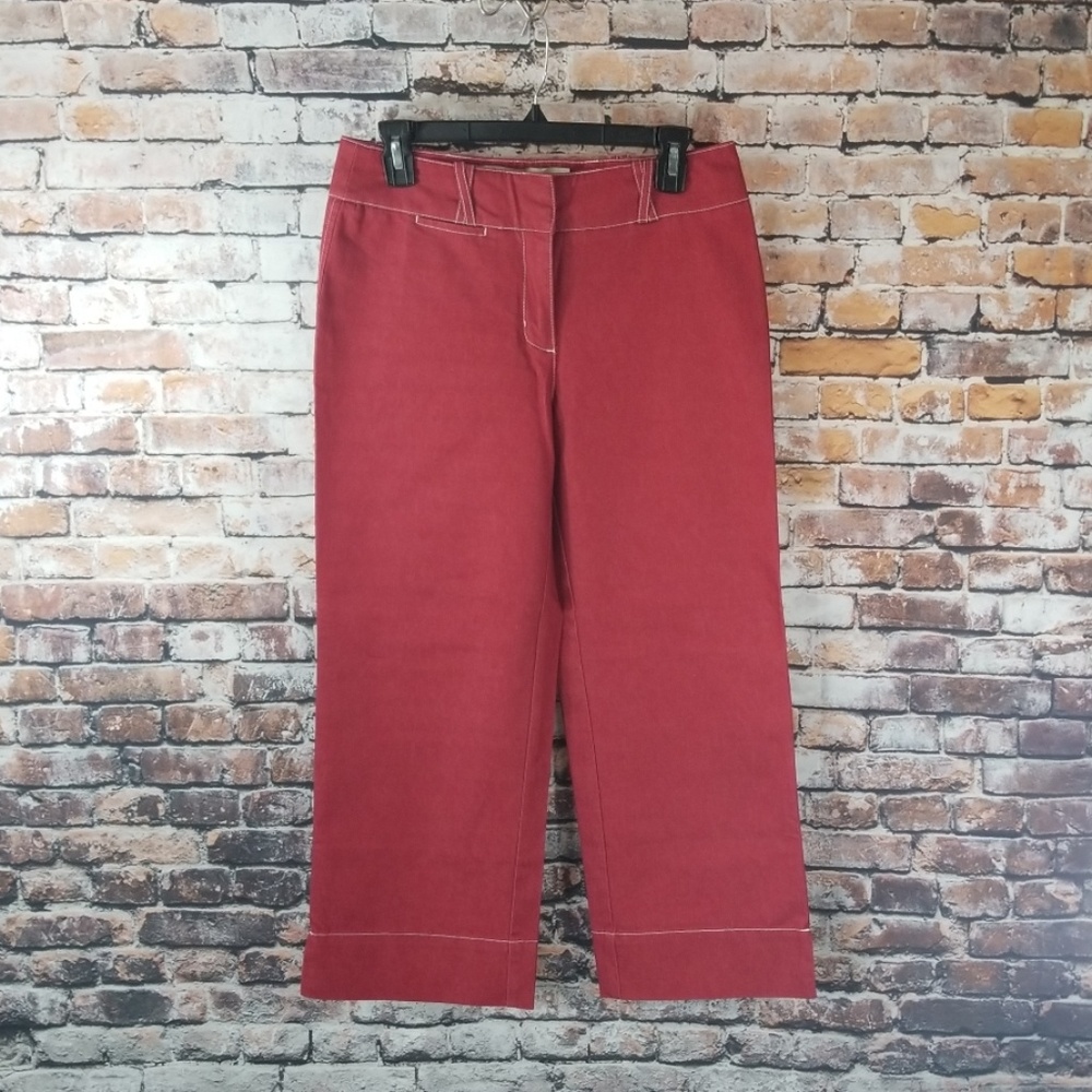 💋Anthropologie Wine Crop Denim Pant💋